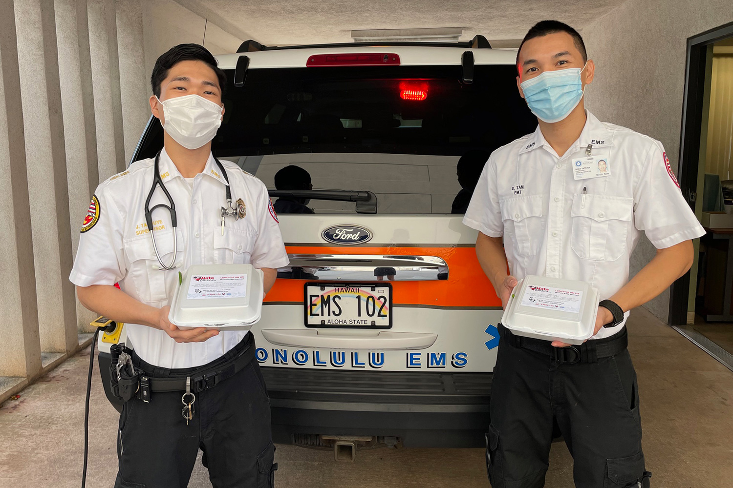 EMS technicians at the City and County of Honolulu