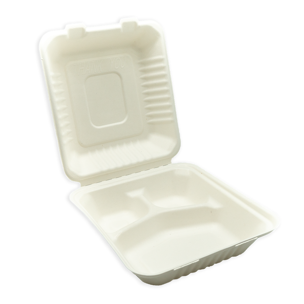 Hinged Triple Container
