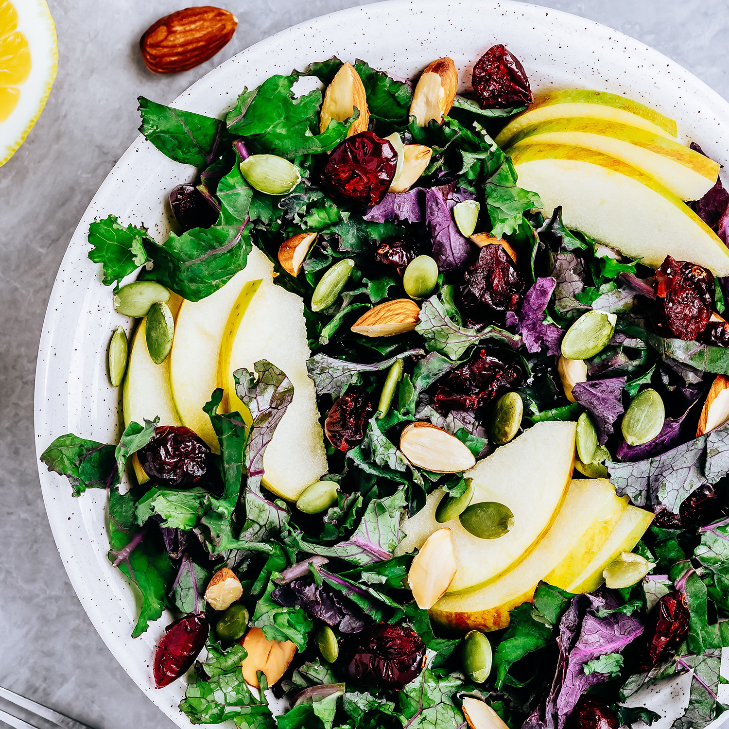 Kale Salad with Cranberries Kale Salad with Cranberries