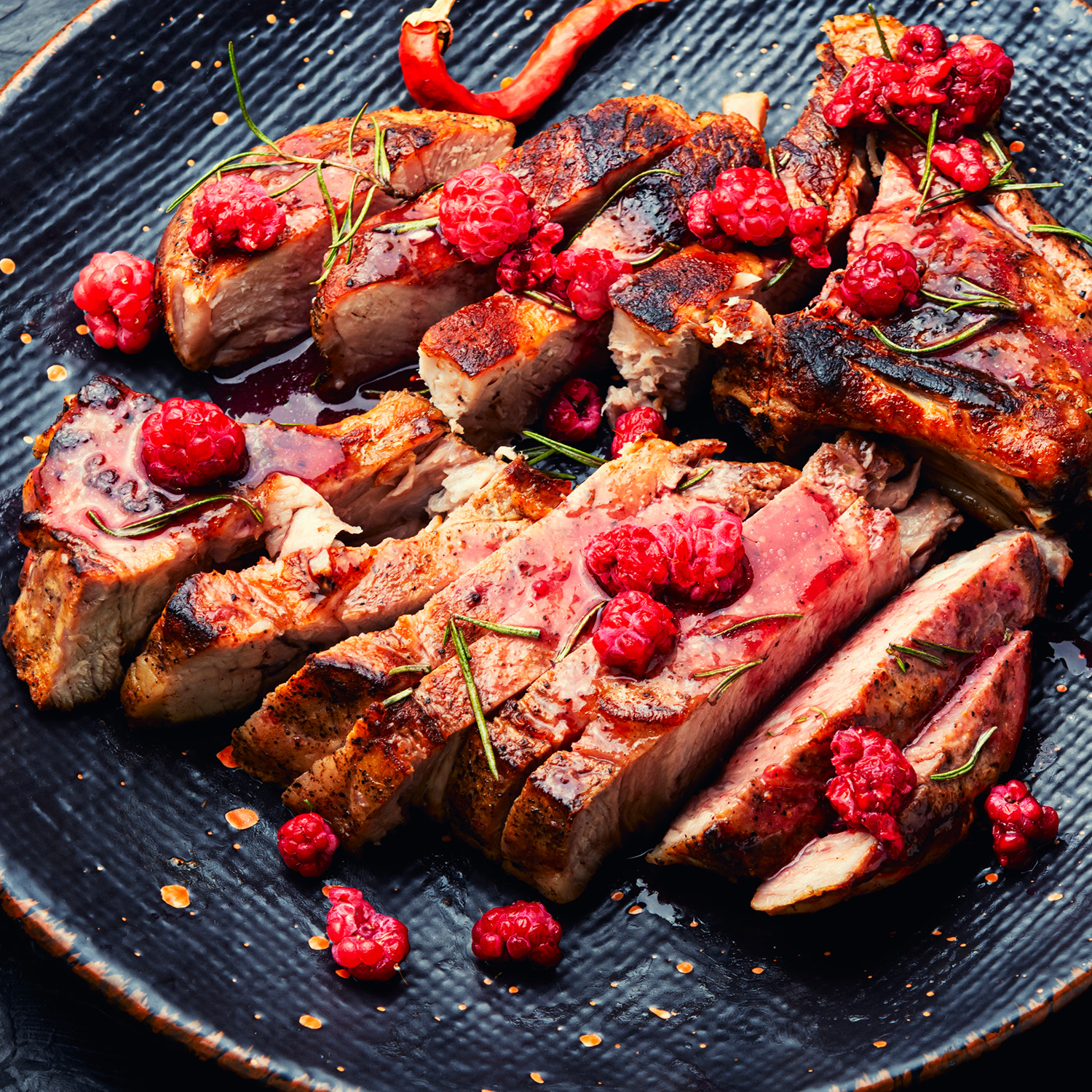 202308 Raspberry Sauce on Pork Raspberry Sauce on Pork