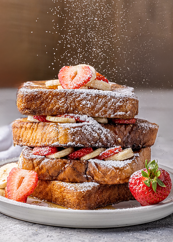 texan toast french toast strawberries Dried Herb