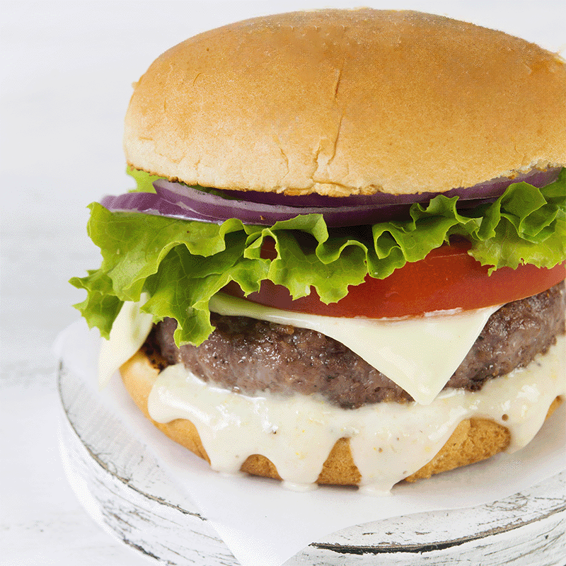 cobblestreet american swiss cheese slices hamburger no seed bun