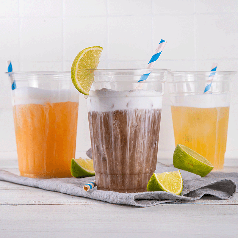 dirty sodas to go plastic cups 3 different flavors